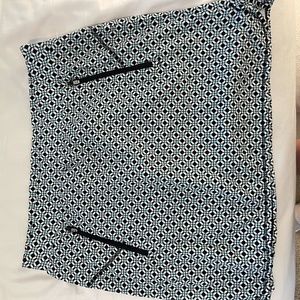 *NEW* Black/Blue Geo Printed Knit Skort from Talbot's